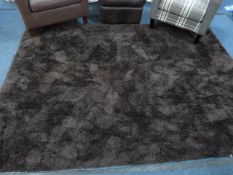 *6ft x 5ft Brown Shag Pile Rug