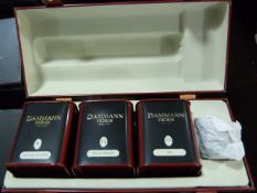 *Dammann Luxury Tea Set with 3 Grades of Tea & Infuser in Circular Black & White Checked Gift Box