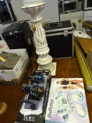 Jardiniere on Stand - 2 Fishing Reels - Fibre Optic Light & Babyliss Instant Body Tone