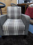Tartan Patterned Easy Chair