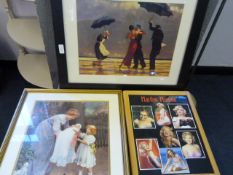 3 Framed Prints Including Marilyn Munroe