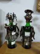 2 Comical Wine Bottle Holders