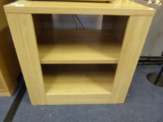 Occasional Table with Shelf in Light Oak Finish