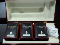*Dammann Luxury Tea Set with 3 Grades of Tea & Infuser in Circular Black & White Checked Gift Box