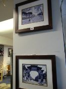 *2 Framed Photographs of London, Trafalgar Square & China Town