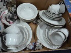 Gilt & White China Dinner Service