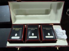 *Dammann Luxury Tea Set with 3 Grades of Tea & Infuser in Circular Black & White Checked Gift Box