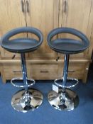 *Pair of Gas Lift Bar Stools