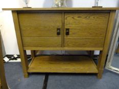 Oak Sideboard Unit enclosed by Double Doors