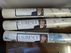 3 Rolls of Lawrence Llewelyn Bowen Wallpaper - Love Letter Teal