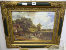 Framed Reproduction Print of The Haywain by Constable