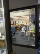 Framed Cut Glass Etched Mirror