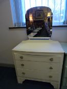 Painted Dressing Table with Bevelled Glass Mirror