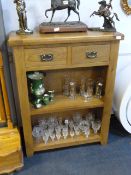 Solid Oak Open Fronted Bookcase