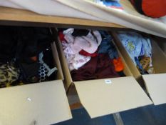 3 Boxes Containing Assorted Clothing - Handbags - New Shoes etc