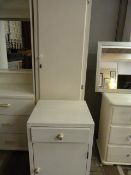 White Painted Single Wardrobe & Bedside Table