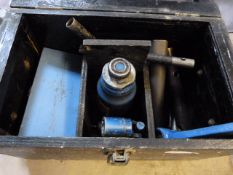Box Containing Bottle Jack - Box Spanners etc