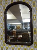 Mahogany Framed Arch Top Mirror