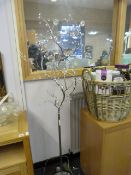 *Chrome & Cut Glass Standard Lamp