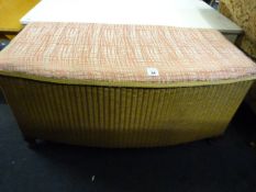 Lloyd Loom by Lusty Ottoman with Upholstered Top