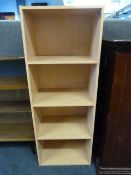 Beech Open Fronted 4 Tier Bookcase