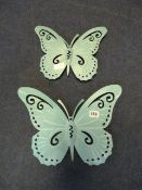 Pair of Tin Butterfly Wall Hangings