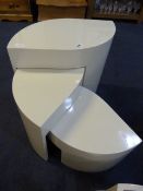 Contemporary Style Nest of 3 Tables - Cream