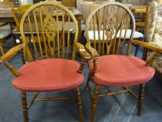 Pair of Wheel Back Carver Chairs