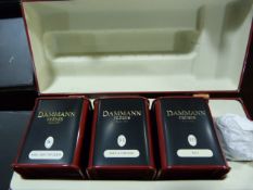 *Dammann Luxury Tea Set with 3 Grades of Tea & Infuser in Circular Black & White Checked Gift Box