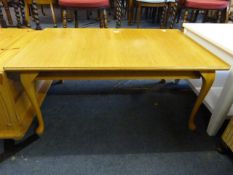 Light Wood Occasional Table on Cabriole Legs