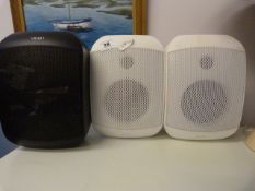 *Pair of White Wall Mounted Speakers & One Black