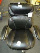 *Black Faux Leather Students Chair