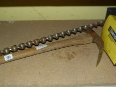 Large Wood Boring Bit & Axe