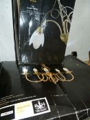 Homebase 5 Branch Brass Chandelier & Ceiling Light