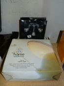 Chunky Glass 3 Light Ceiling Light & Circular Bathroom Light