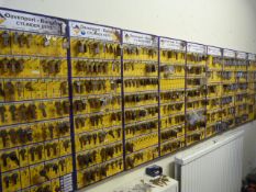 10 Davenport Burgess Display Boards containing Cylinder & Mortice Key Blanks