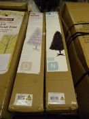 2 x 5ft Artificial Christmas Trees - 1 Black 1 White
