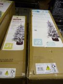 2 Homebase  Snowy Larch Artificial Christmas Trees