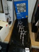 Set of 4 Homebase LED Stars & Silver Light Up Star Tree Topper