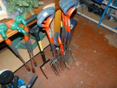 3 Watering Lances & 8 Garden Forks (A/F)