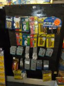 Display Board containing Assorted Ironmongery - Drill Bits - Door Furniture etc