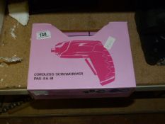 Pink Cordless Screw Driver
