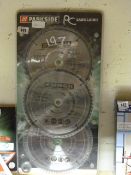 Parkside set of 3 Saw Blades 210 x 30 x 2.6mm