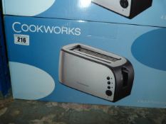 *Cookworks 4 Slice Stainless Steel Toaster