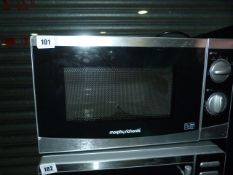 *Morphy Richards 800w Microwave Oven High Gloss Black & Brushed Stainless Steel Finish