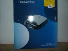 *Cookwork 4 Slice Sandwich Toaster