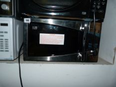 *Delonghi High Gloss Black & Brushed Stainless Steel Microwave Oven