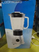 *Cookworks 1.7L Capacity Silver Glass Blender