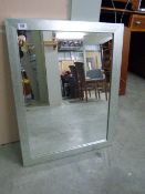 *Silver Framed Wall Mounted Mirror