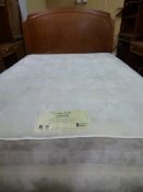 *Restful Nights Hotel Quality Goldcrest Firm Edge Kingsize Divan Set with Headboard in Figured
